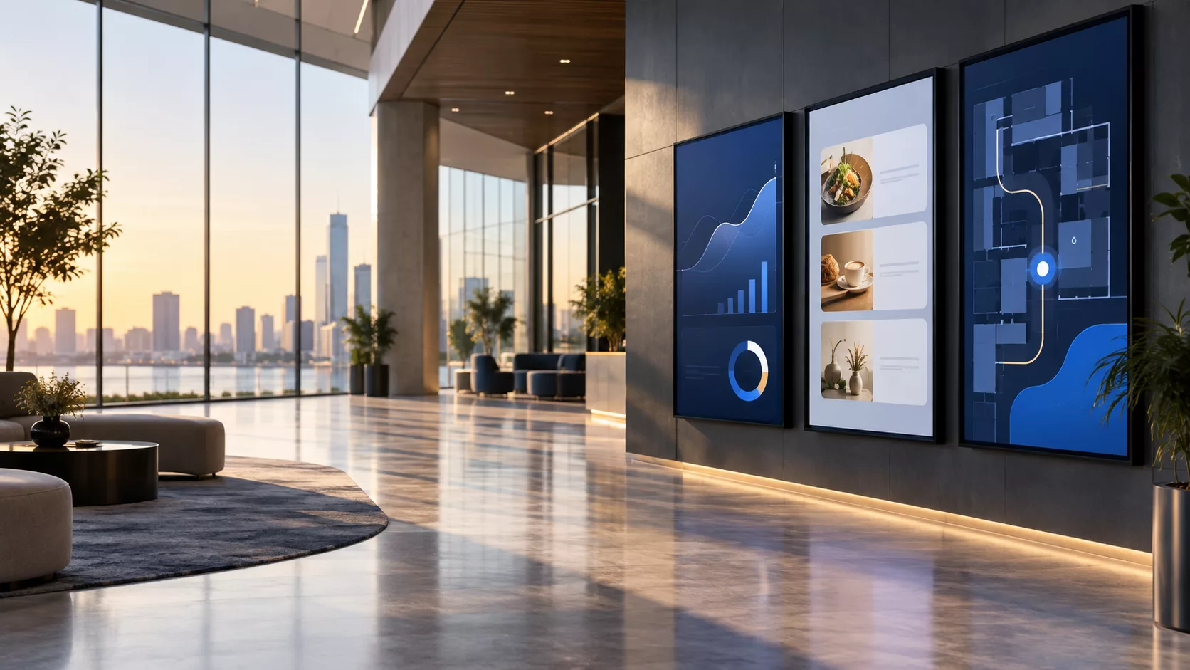 Managed screen network illustration