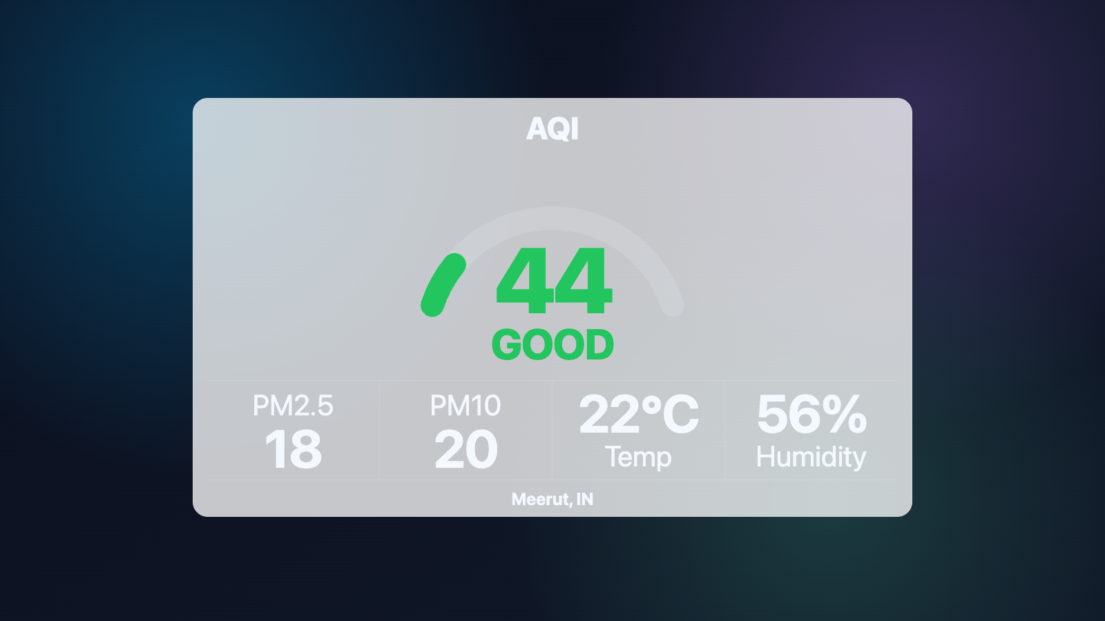 AQI Live landscape screen preview