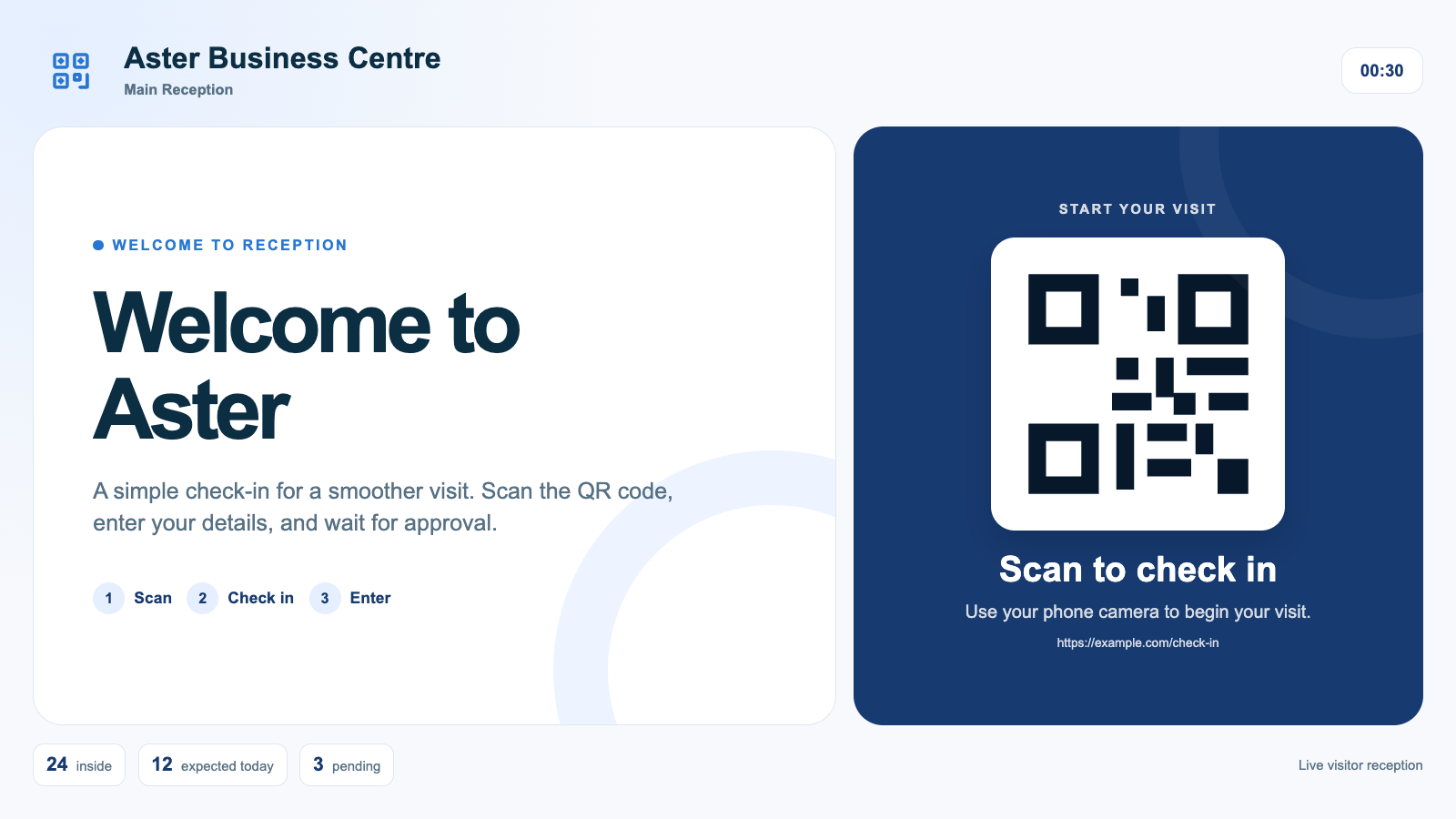 Visitor Management alternate screen preview