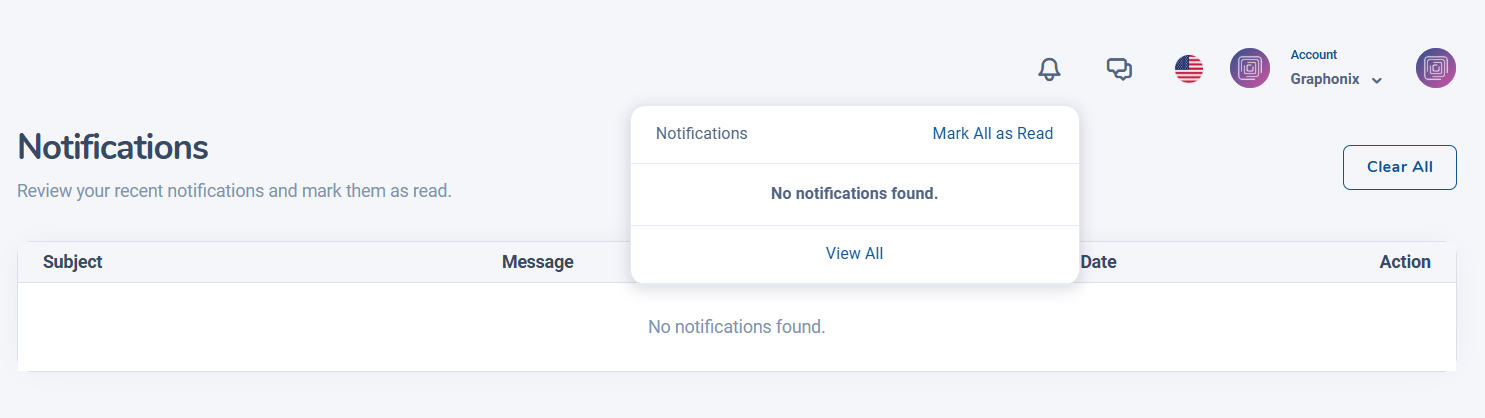 View notification list