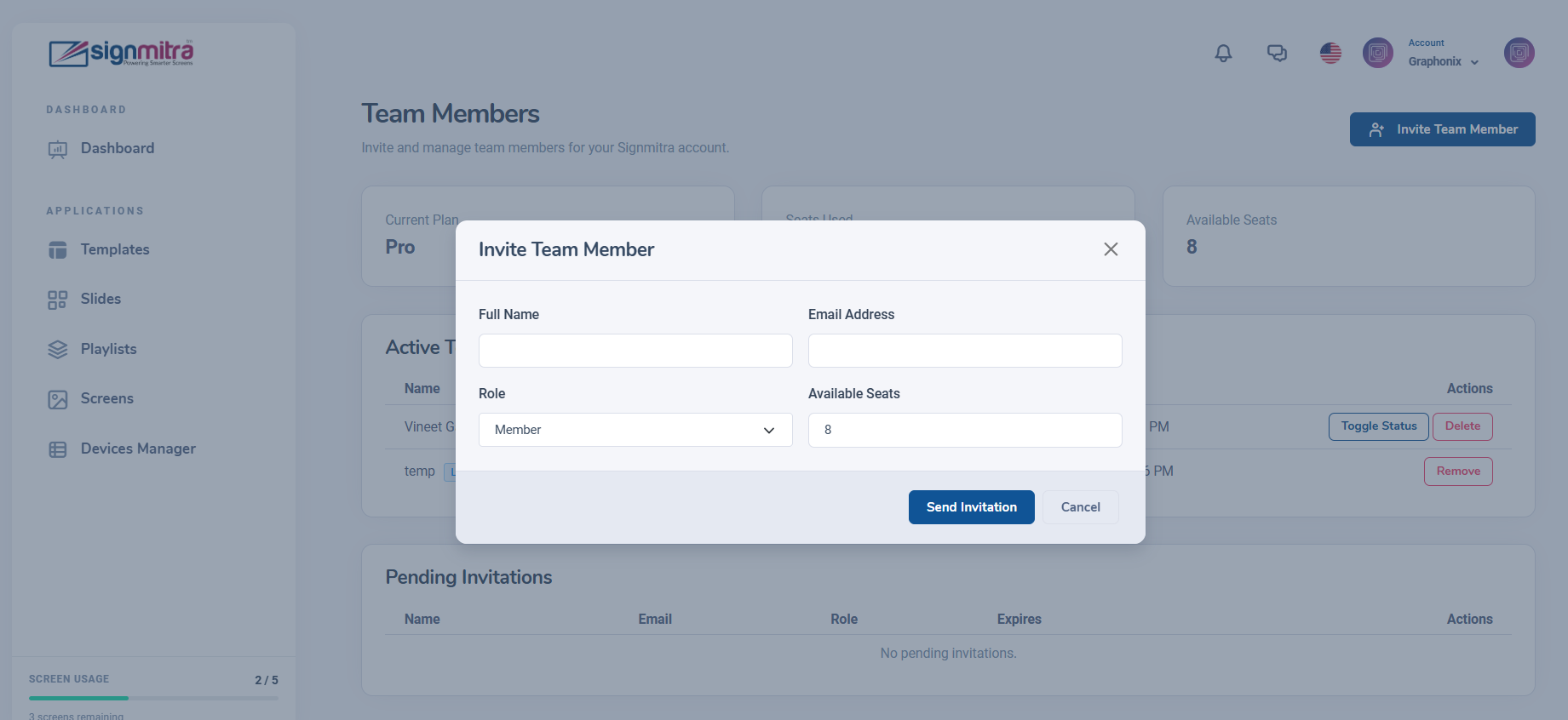 Click Invite